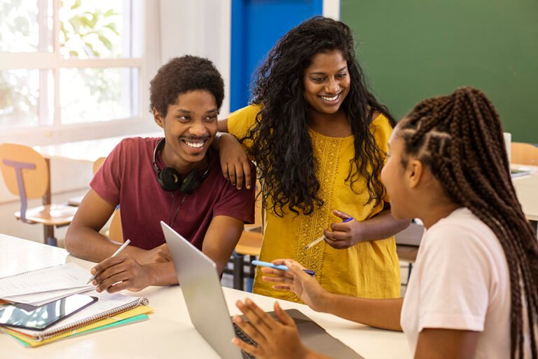 Young people in a mentorship circle