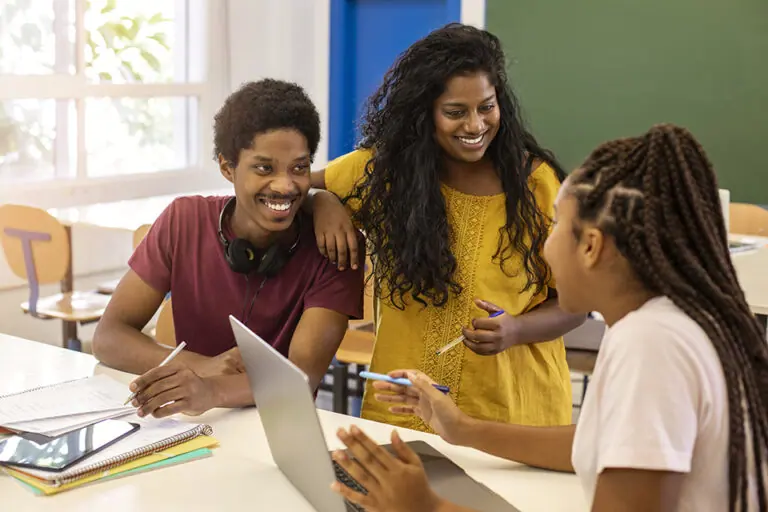 Young people in a mentorship circle